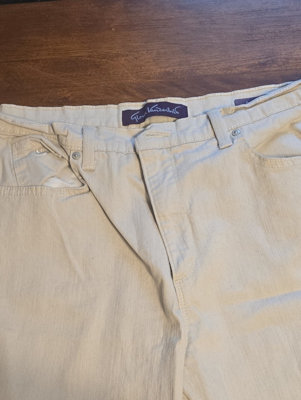 Gloria Vanderbilt Light Beige/Tan Women's Trousers